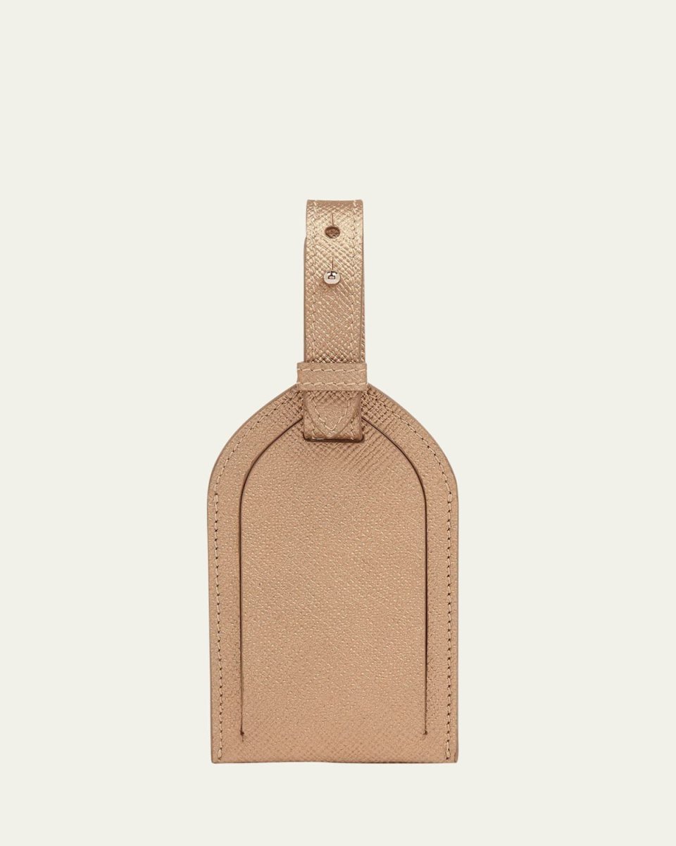 Metallic Leather Luggage Tag